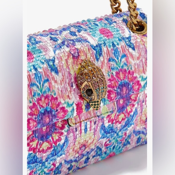 NWT KURT GEIGER LONDON Matthew Williamson Mini Pink Floral🌺🌹🌷🌺🪷Shoulder Bag - Picture 9 of 14